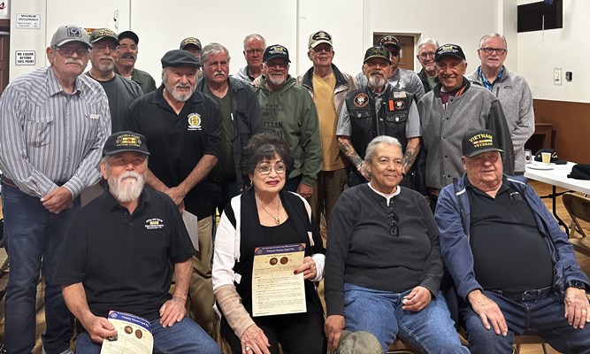 Honorary Partner ceremony for CA VVA Chapter 982 by members of the La Cuesta Chapter NSDAR.